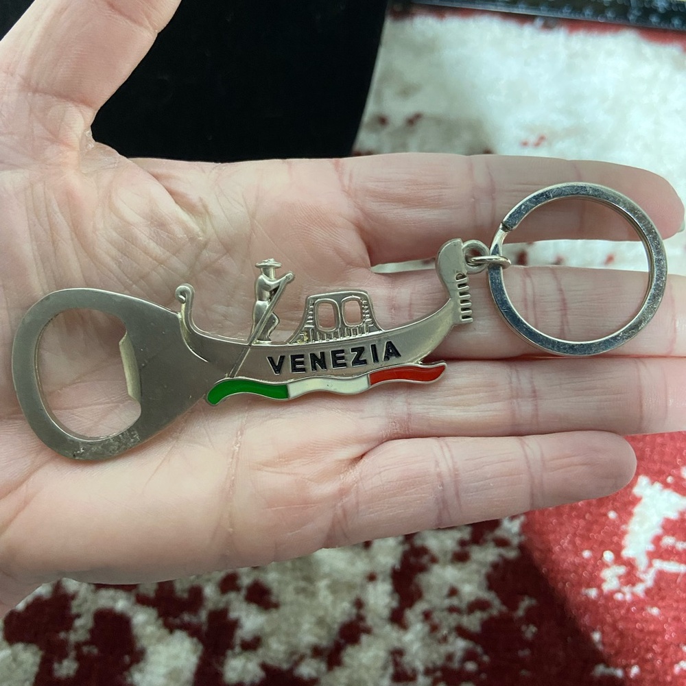 Venice Gondola Keyring With Bottle Opener. Unisex